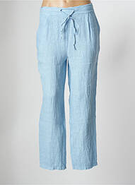 Pantalon droit taille haute taille haute bleu ARBIGLI femme