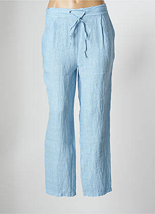Pantalon droit taille haute taille haute bleu ARBIGLI femme