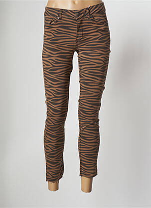 Pantalon 7/8 stretch taille normale marron LIU JO femme