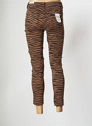 Pantalon 7/8 stretch taille normale marron LIU JO femme