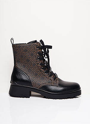 Bottines/boots tissage satiné talon de 4 à 6cm marron LIU JO femme