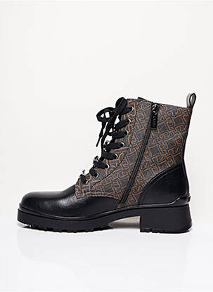 Bottines/boots tissage satiné talon de 4 à 6cm marron LIU JO femme