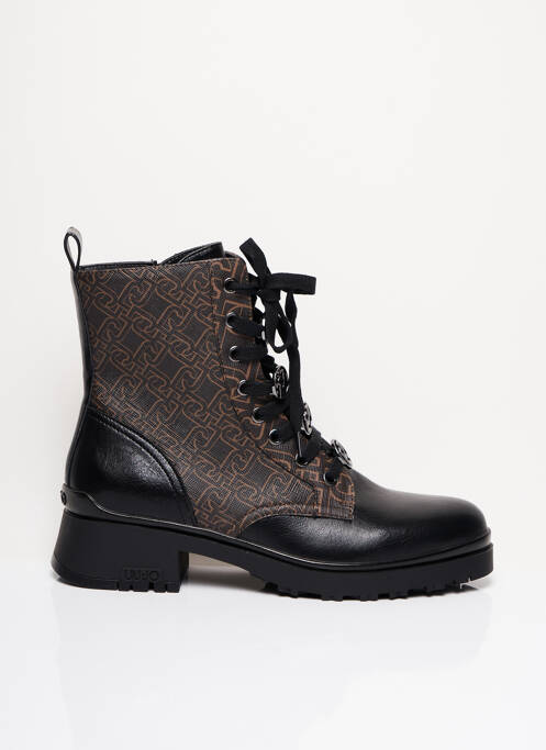 Bottines/boots tissage satiné talon de 4 à 6cm marron LIU JO femme