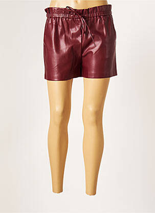 Short tissage simili-cuir taille normale rouge MOLLY BRACKEN femme