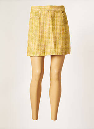 Jupe courte poches jaune MOLLY BRACKEN femme