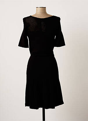 Robe mi-longue manches courtes manches courtes noir PENNYBLACK femme