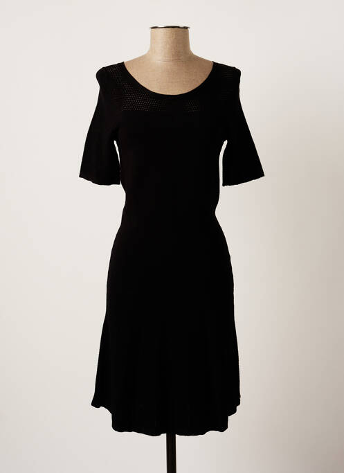 Robe mi-longue coupe évasée manches courtes noir PENNYBLACK femme