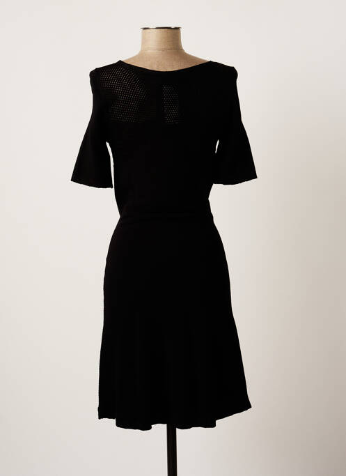 Robe mi-longue coupe évasée manches courtes noir PENNYBLACK femme