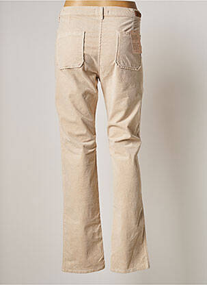Jeans coupe droite broderie rivets taille normale beige IMPAQT femme