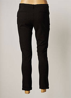 Pantalon chino fermeture zippée sous rabat boutonné taille normale noir IMPAQT femme