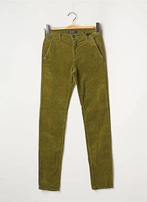 Pantalon chino fermeture zippée sous rabat boutonné taille normale vert IMPAQT femme
