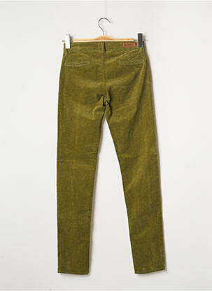 Pantalon chino fermeture zippée sous rabat boutonné taille normale vert IMPAQT femme