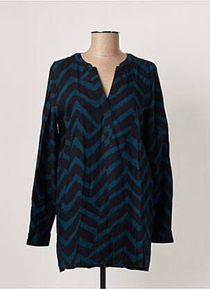 Tunique manches longues tissage crêpe bleu STREET ONE femme