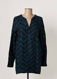Tunique manches longues tissage crêpe bleu STREET ONE femme