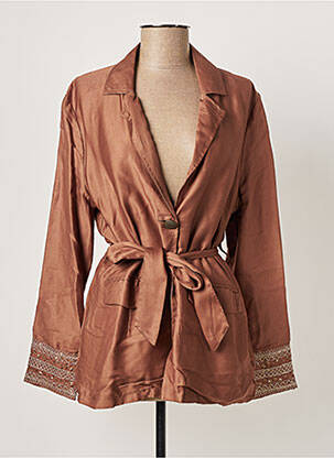 Blazer fausses poches marron NEKANE femme