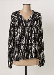 Blouse imprimé fantaisie manches longues noir GEISHA femme