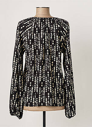 Blouse imprimé fantaisie manches longues noir GEISHA femme