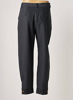Pantalon droit tissage popeline taille normale gris NEKANE femme