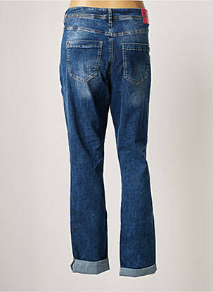 Jeans coupe droite broderie rivets taille haute bleu STREET ONE femme