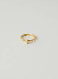 Bague ornement breloque / pampille jaune IXXXI femme