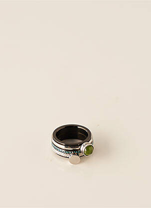 Bague ornement strass noir IXXXI femme