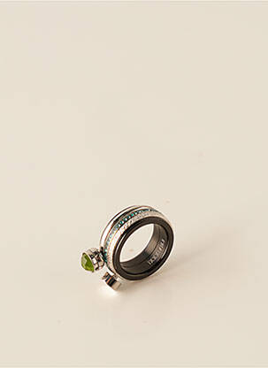 Bague ornement strass noir IXXXI femme