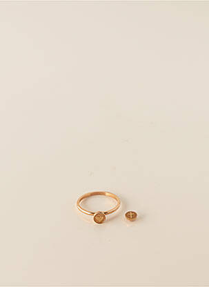 Bague ornement breloque / pampille rose IXXXI femme