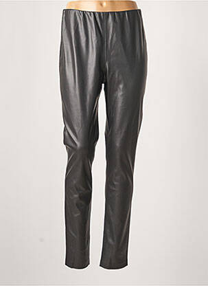 Legging tissage simili-cuir taille normale noir ICHI femme