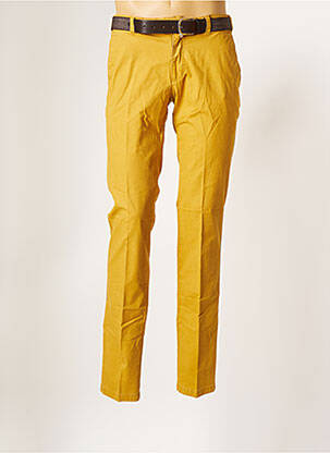 Pantalon chino jaune LUIGI MORINI pour homme