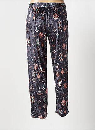 Pantalon droit fermeture zippée sous rabat boutonné taille normale bleu WILD femme