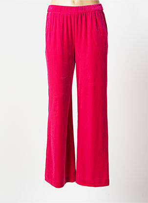 Pantalon large poches taille haute rose KARMA KOMA femme