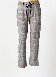 Pantalon chino fermeture zippée sous rabat boutonné taille normale noir CHARLIE JOE femme