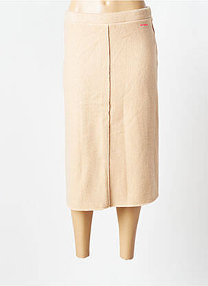 Jupe mi-longue stretch beige LIV BERGEN femme