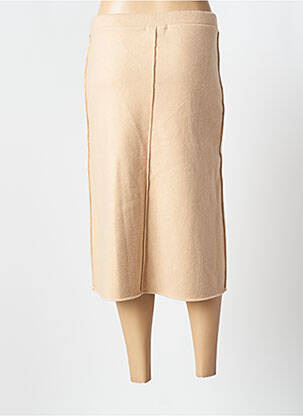 Jupe mi-longue stretch beige LIV BERGEN femme