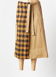 Jupe longue coupe évasée beige PHISIQUE DU ROLE femme