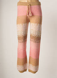 Jogging taille haute taille haute beige ME369 femme