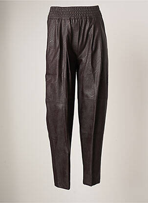 Pantalon droit taille haute taille haute marron FLOOR femme