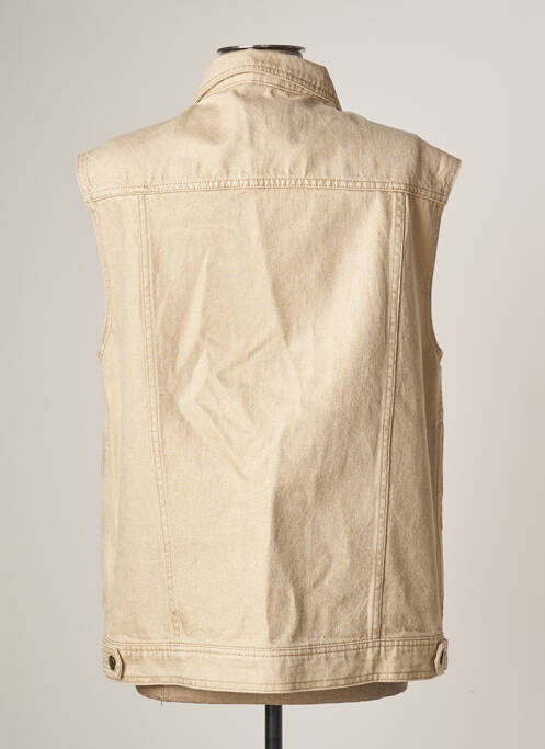 Veste en jean fermeture boutonnée sur le devant beige MODETROTTER femme