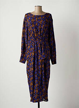 Robe longue manches longues manches longues bleu CHLOÉ STORA femme