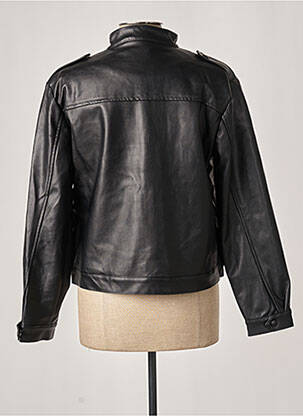 Veste simili cuir poches noir DAPHNEA femme
