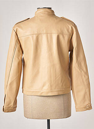 Veste simili cuir poches beige DAPHNEA femme