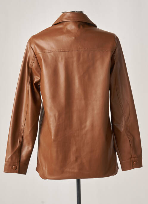 Veste simili cuir marron ORAIJE pour femme