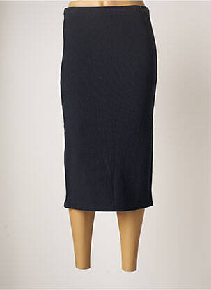 Jupe mi-longue stretch bleu QUATRE VINGT JOURS femme