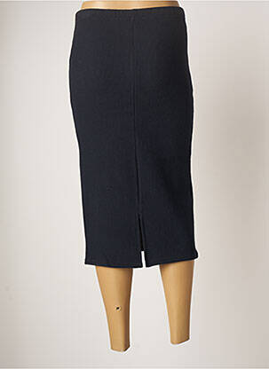 Jupe mi-longue stretch bleu QUATRE VINGT JOURS femme