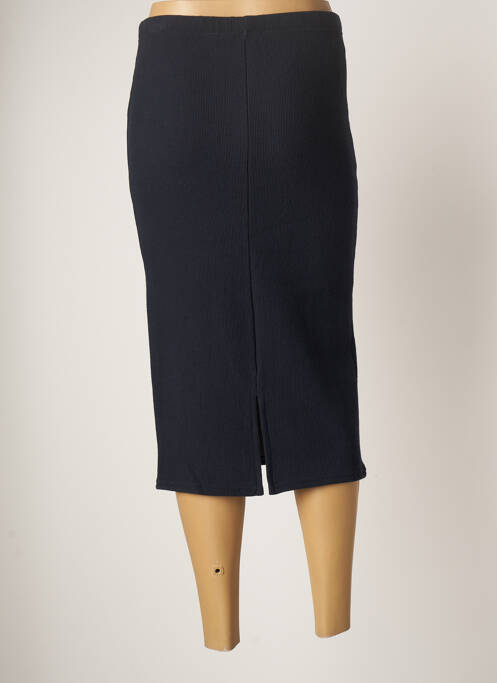 Jupe mi-longue doublure textile bleu QUATRE VINGT JOURS femme