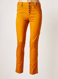 Pantalon slim tissage popeline taille normale jaune STREET ONE femme