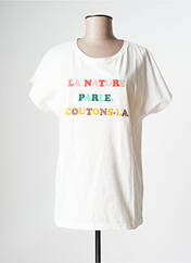 T-shirt blanc LA PETITE FRANCAISE pour femme seconde vue