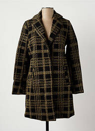 Manteau long coupe cintrée sans capuche vert LA FÉE ATELIER BY LA FÉE MARABOUTÉE femme