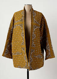Veste casual coupe droite jaune LA FÉE ATELIER BY LA FÉE MARABOUTÉE femme