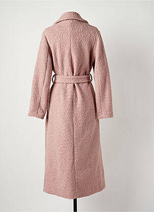 Manteau long coupe cintrée sans capuche rose LA FEE MARABOUTEE femme